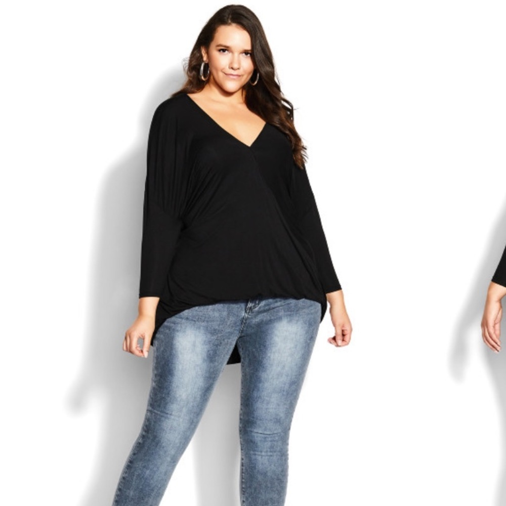 City Chic Jennifer Long Sleeve Top Size 20